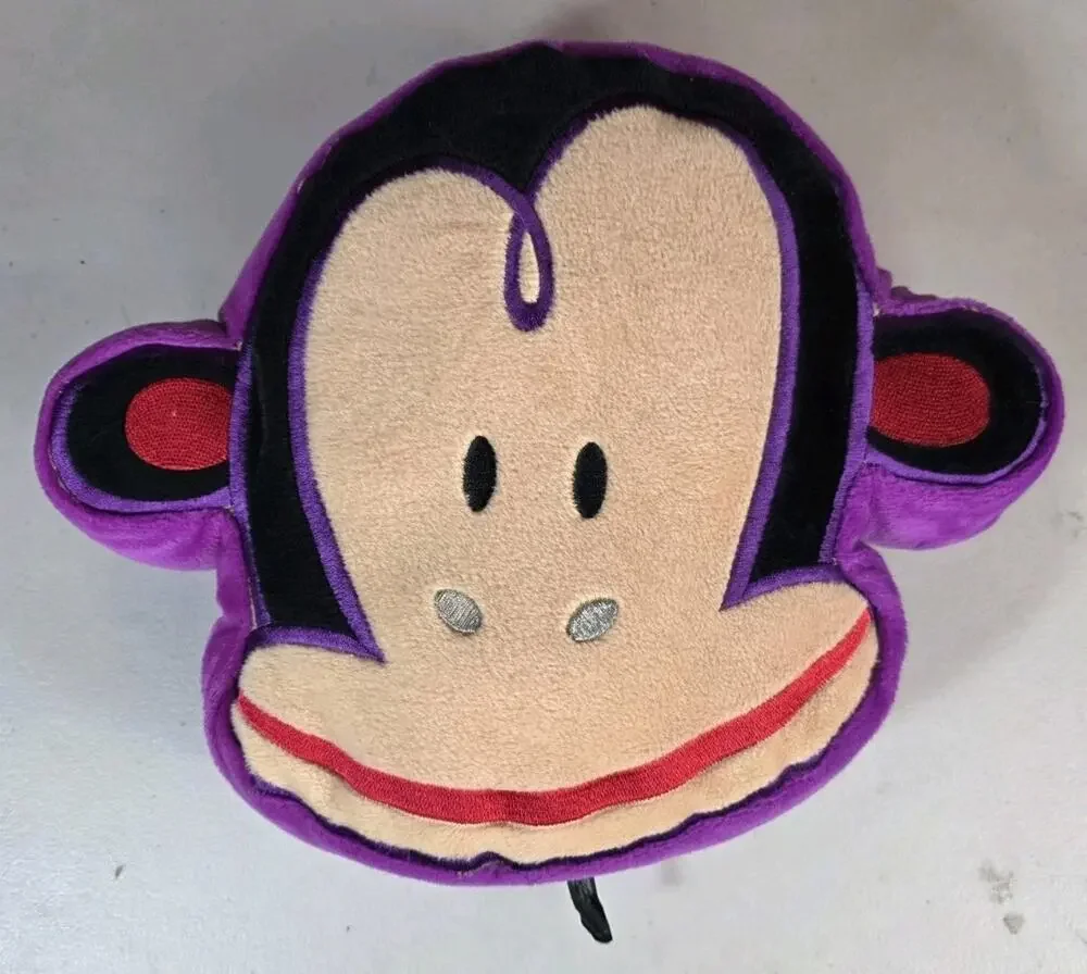Y2k Purple Monkey Vintage Throw Pillow E